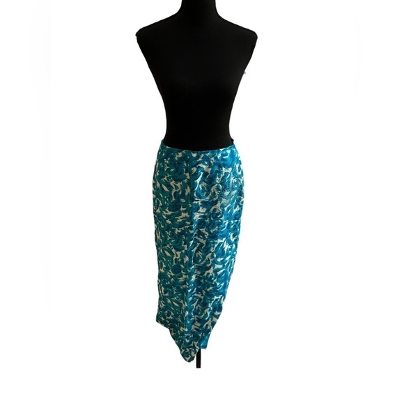 Anthropologie Silk Floral Maxi Skirt Size 2 - Picture 8 of 9
